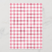 Bedankt voor het komen naar verjaardag roze bunny  kaart (Achterkant)