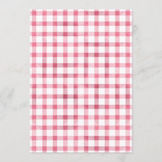 Bedankt voor het komen naar verjaardag roze bunny  kaart (Achterkant)