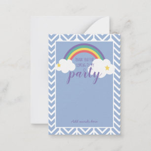 Bedankt voor het komen Rainbow Party Favoriete Hai Notitiekaartje