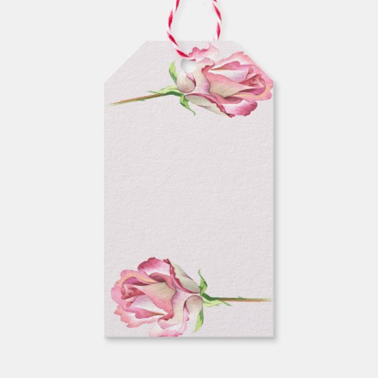 Bedankt voor het komen Rozen mijn eerste communie  Cadeaulabel (Achterkant)