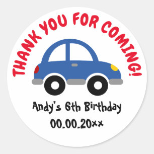 Bedankt voor het komen van de Birthday party van d Ronde Sticker