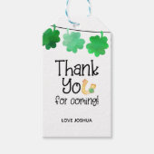 Bedankt voor het komen van Lucky Irish Shamrock Cadeaulabel (Voorkant)