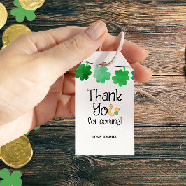 Bedankt voor het komen van Lucky Irish Shamrock Cadeaulabel