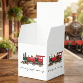 Bedankt voor het komen van Red Train Bedankdoosjes