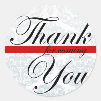 Bedankt voor het komen van Rode Sticker