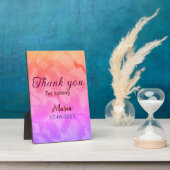 Bedankt voor het komen verjaardagsfeestje en naamd fotoplaat (Zijkant)