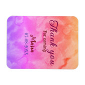 Bedankt voor het komen verjaardagsfeestje en naamd magneet (Horizontaal)