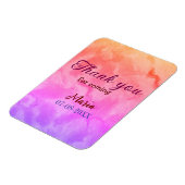 Bedankt voor het komen verjaardagsfeestje en naamd magneet (Linkerzijde)