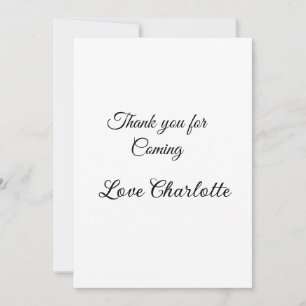 bedankt voor het komen voeg naam tekst bericht toe kaart