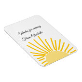 bedankt voor het komen voeg naam tekst bericht zon magneet (Rechterzijde)