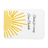 bedankt voor het komen voeg naam tekst bericht zon magneet (Horizontaal)