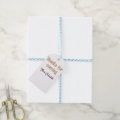 bedankt voor het komen voeg naam toe tekst bericht cadeaulabel (Met Touw)