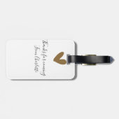 bedankt voor het komen voeg naam toe tekstbericht  bagagelabel (Achterkant horizontaal)