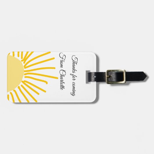 bedankt voor het komen voeg naam toe tekstbericht  bagagelabel (Voorkant horizontaal)