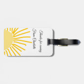 bedankt voor het komen voeg naam toe tekstbericht  bagagelabel (Achterkant horizontaal)