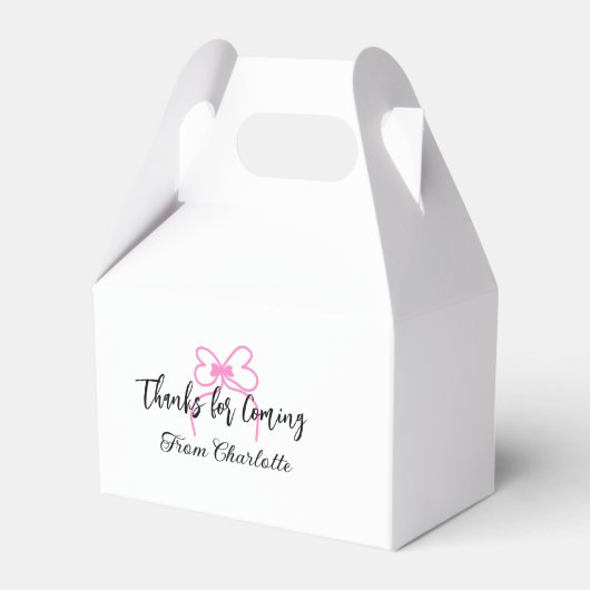 bedankt voor het komen voeg naam toe tekstbericht  bedankdoosjes (Voorkant Zijde)