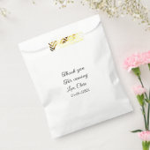 bedankt voor het komen voeg naam toe tekstbericht  bedankzakje (Gezegeld)