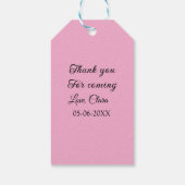 bedankt voor het komen voeg naam toe tekstbericht  cadeaulabel (Achterkant)