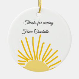 bedankt voor het komen voeg naam toe tekstbericht  keramisch ornament