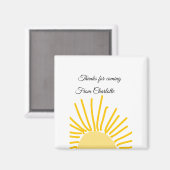 bedankt voor het komen voeg naam toe tekstbericht  magneet (Voorkant / Achterkant)