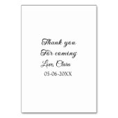 bedankt voor het komen voegen naamtekstbericht toe (Achterkant)