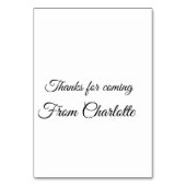 bedankt voor het komen voegen naamtekstbericht toe (Achterkant)