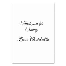 bedankt voor het komen voegen naamtekstbericht toe