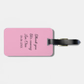 bedankt voor het komen voegen naamtekstbericht toe bagagelabel (Achterkant horizontaal)