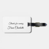 bedankt voor het komen voegen naamtekstbericht toe bagagelabel (Achterkant horizontaal)