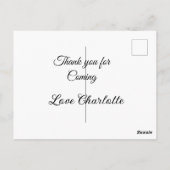 bedankt voor het komen voegen naamtekstbericht toe briefkaart (Achterkant)