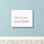 bedankt voor het komen voegen naamtekstbericht toe canvas afdruk (Insitu (Houten vloer))