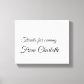 bedankt voor het komen voegen naamtekstbericht toe canvas afdruk (Voorkant)