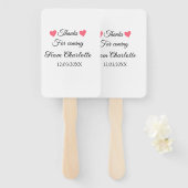 bedankt voor het komen voegen naamtekstbericht toe handwaaier (Voorkant en achterkant)