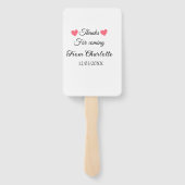 bedankt voor het komen voegen naamtekstbericht toe handwaaier (Achterkant)