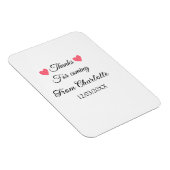 bedankt voor het komen voegen naamtekstbericht toe magneet (Rechterzijde)