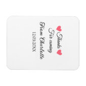 bedankt voor het komen voegen naamtekstbericht toe magneet (Horizontaal)