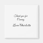 bedankt voor het komen voegen naamtekstbericht toe magneet (Voorkant)