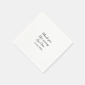 bedankt voor het komen voegen naamtekstbericht toe servet (Hoek)