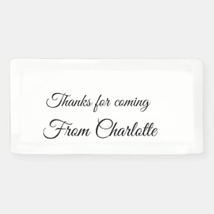 bedankt voor het komen voegen naamtekstbericht toe spandoek