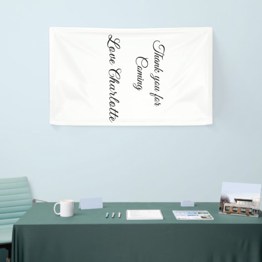 bedankt voor het komen voegen naamtekstbericht toe spandoek (Beurs)