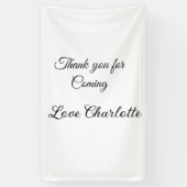 bedankt voor het komen voegen naamtekstbericht toe spandoek (Verticaal)