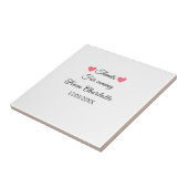 bedankt voor het komen voegen naamtekstbericht toe tegeltje (Zijkant)