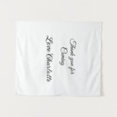 bedankt voor het komen voegen naamtekstbericht toe wandkleed (Voorkant (horizontaal))