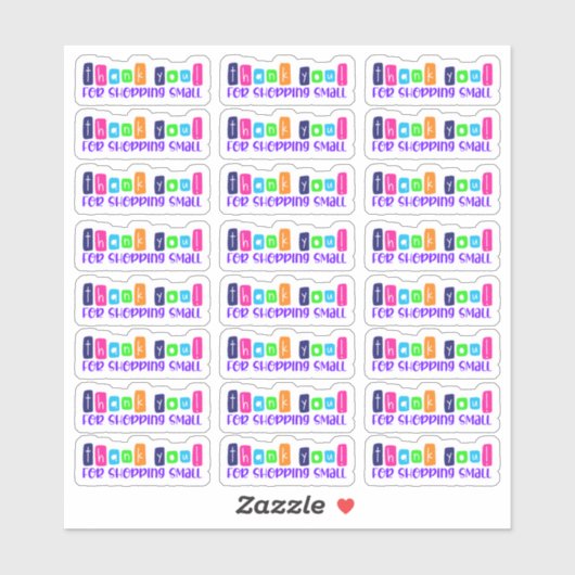 Bedankt voor het kopen van kleine vinyl Sticker (Vel)