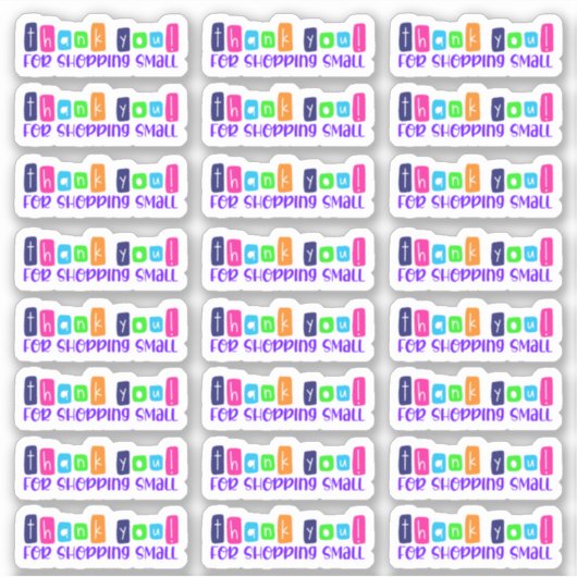 Bedankt voor het kopen van kleine vinyl Sticker (Voorkant)