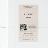 Bedankt voor het kopen van moderne beige verzendin etiket