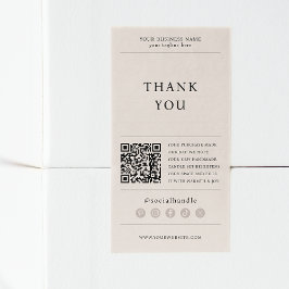 Bedankt voor het kopen van moderne beige verzendin etiket