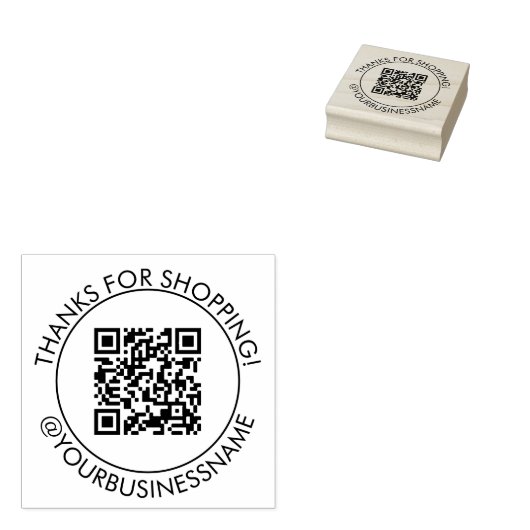 Bedankt voor het kopen van uw QR-code Rubberstempel (Gestempeld)