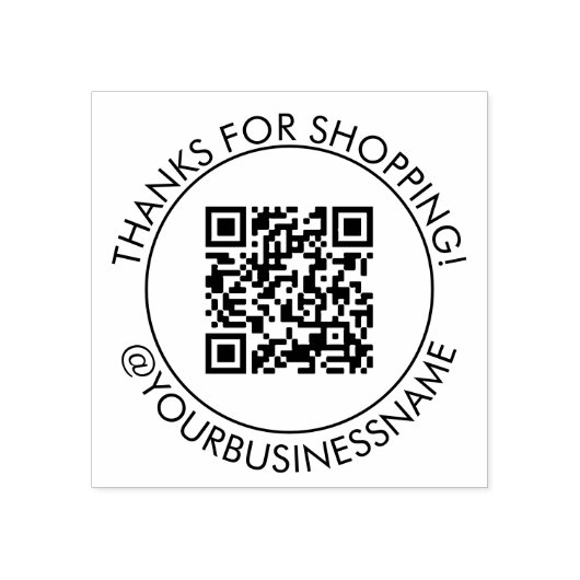 Bedankt voor het kopen van uw QR-code Rubberstempel (Afrduk)