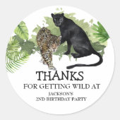 Bedankt voor het krijgen van een vogelbeschermend ronde sticker (Voorkant)